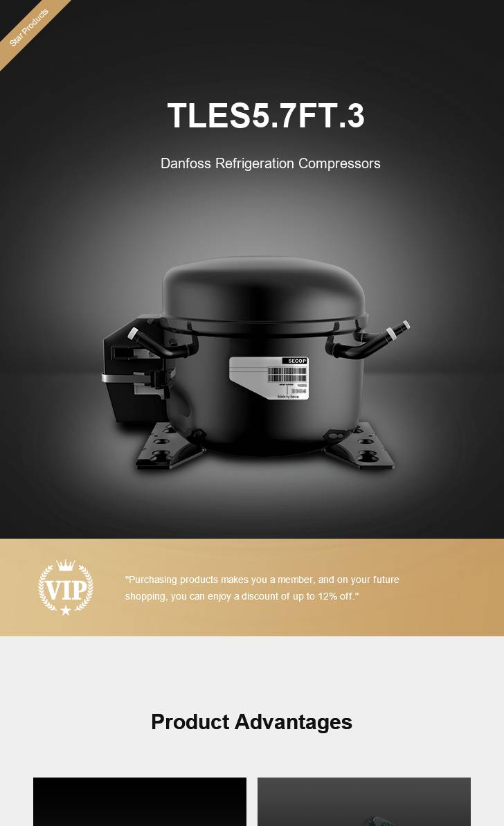 Danfoss Compressor TLES5.7FT.3, technical parameters pdf, structure diagram